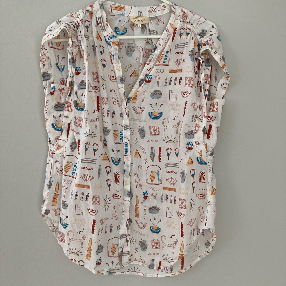 Anthropologie Danielle Kroll Egyptian themed top